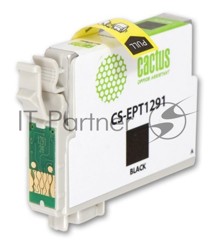 Картридж струйный Cactus CS-EPT1291 (T1291) черный (15 мл) для Epson Stylus Office B42/BX305/BX305F/BX320/BX525/BX625/SX420/SX425/SX525/SX620