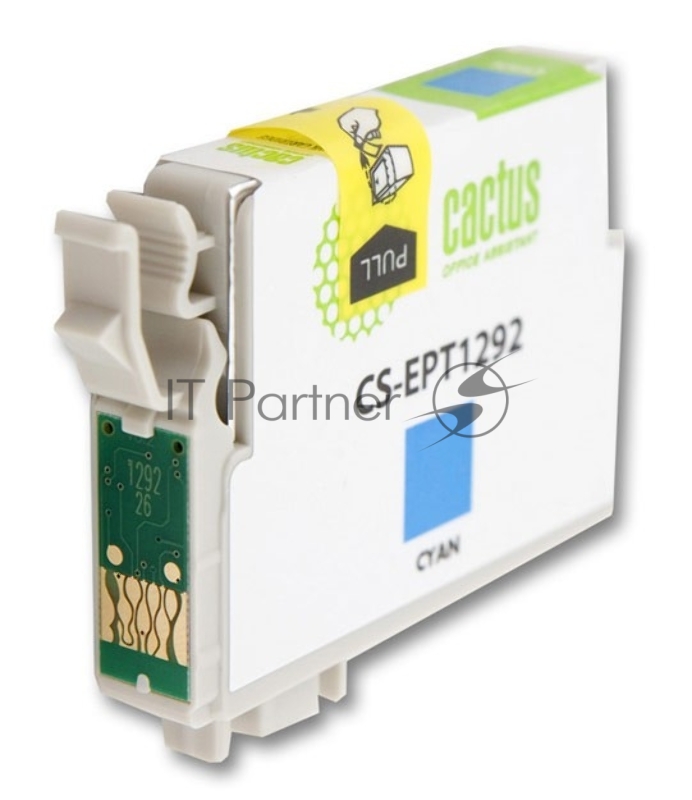Картридж струйный Cactus CS-EPT1292 (T1292) голубой (10 мл) для Epson Stylus Office B42/BX305/BX305F/BX320/BX525/BX625/SX420/SX425