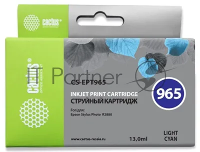 Картридж струйный Cactus CS-EPT965 светло-голубой (13 мл) для Epson Stylus Photo R2880