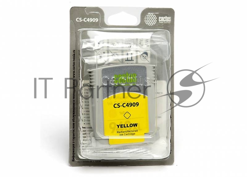 Картридж струйный Cactus CS-C4909 №940 желтый (30 мл) для HP OfficeJet PRO 8000/8500