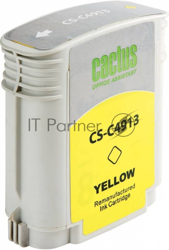 Картридж струйный Cactus CS-C4913 №82 желтый (72 мл) для HP Design Jet 500/800C
