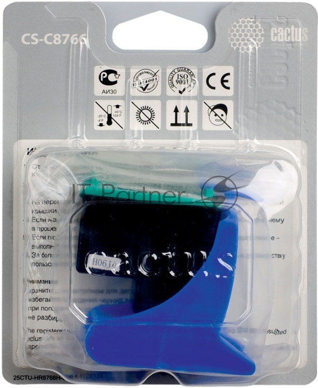 Картридж струйный Cactus CS-C8766 №135 многоцветный (18 мл) для HP DJ 5743/6543/6843/DJ 6213/7313/7413/6313/7213/7313/7413/K7103/PS 2573/2613/2713/8053/8153/8453/8753/D5063/Pro B8353