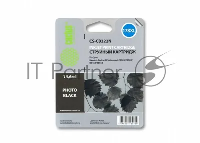 Картридж струйный Cactus CS-CB322N №178XL фото черный (14.6 мл.) для HP PS B8553/C5383/C6383/D5463