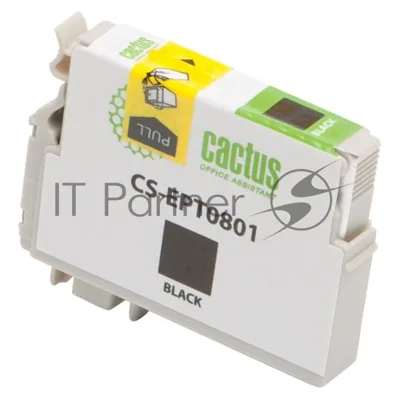 Картридж струйный Cactus CS-EPT0801 (T0801) черный (13 мл) для Epson Stylus PhotoP50/PX650/PX660/PX700/PX700W/PX710/PX710W/PX720/PX720WD/PX800/PX800FW/PX810/PX810FW/PX820/PX820FWD/R265/R285/R360/RX560/RX585/RX685