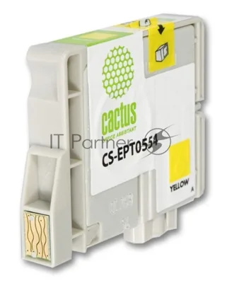 Картридж струйный Cactus CS-EPT0554 желтый (10 мл) для Epson Stylus RX520/Stylus Photo R240