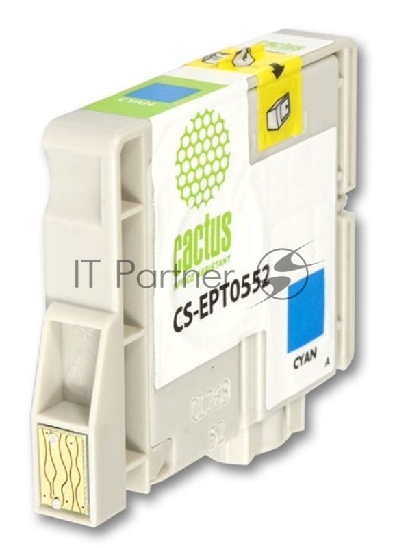 Картридж струйный Cactus CS-EPT0552 голубой для Epson Stylus RX520/Stylus Photo R240 (10мл)