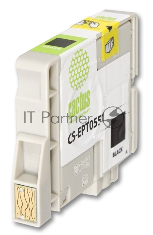 Картридж струйный Cactus CS-EPT0551 черный (10 мл) для Epson Stylus RX520/Stylus Photo R240
