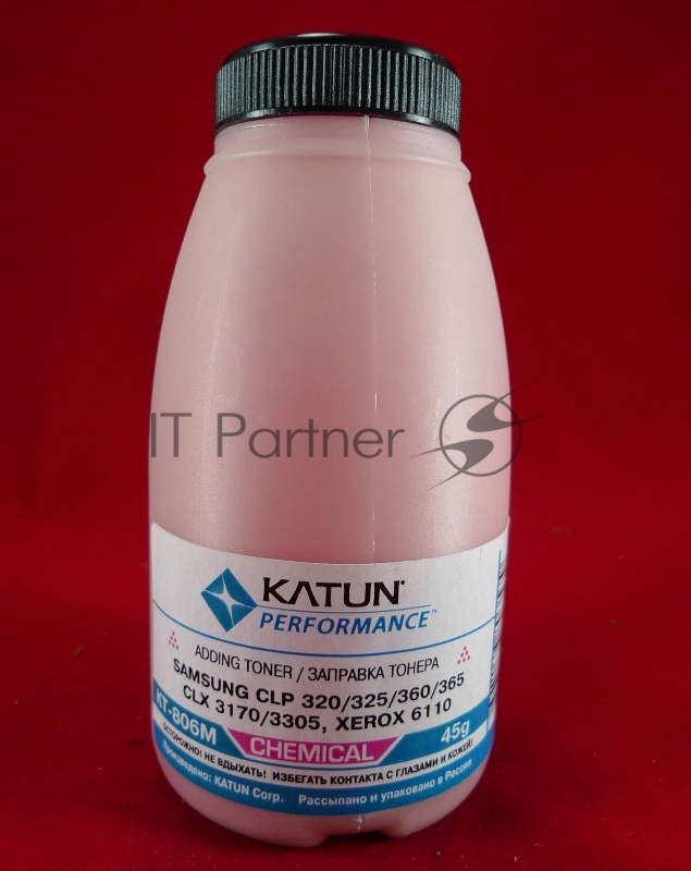 Тонер Samsung CLP 320/325/360/365, CLX 3170/3305, Xerox 6110 magenta, химический (фл.45г.) Katun фас. Россия