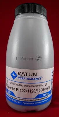 Тонер HP LJ P1102/1120/1505/22/66/1606 LBP-3010/3250 (фл, 100г) Katun фас России