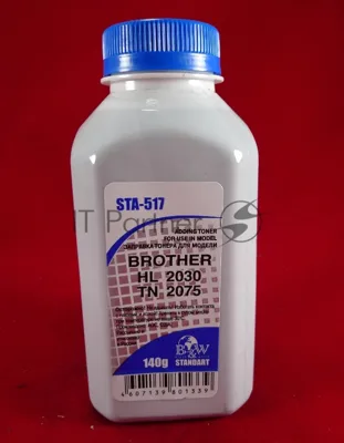 Тонер Brother TN 2075/85/2135/75 HL 2030/35/40/75/2140/50/70 (фл,140г) B&W Standart фас. Россия