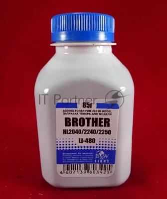 Тонер Brother TN 2075/85/2135/75 HL 2030/35/40/75/2140/50/70 (фл,85г) B&W Light фас. Россия