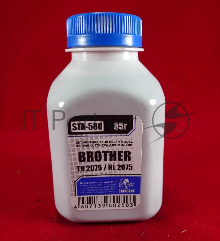 Тонер Brother TN 2075/85/2135/75 HL 2030/35/40/75/2140/50/70 (фл,85г) B&W Standart фас. Россия