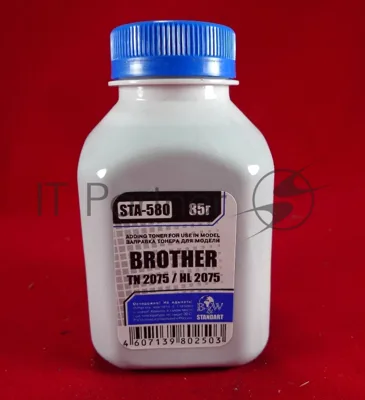 Тонер Brother TN 2075/85/2135/75 HL 2030/35/40/75/2140/50/70 (фл,85г) B&W Standart фас. Россия