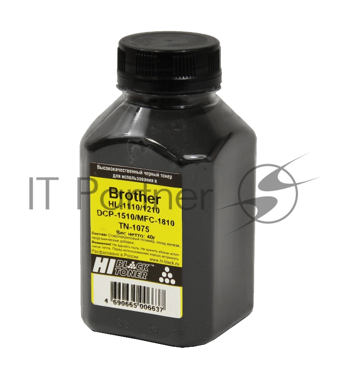 Тонер Brother HL-1110/DCP-1510/MFC-1018 (Hi-Black) 40 г, банка