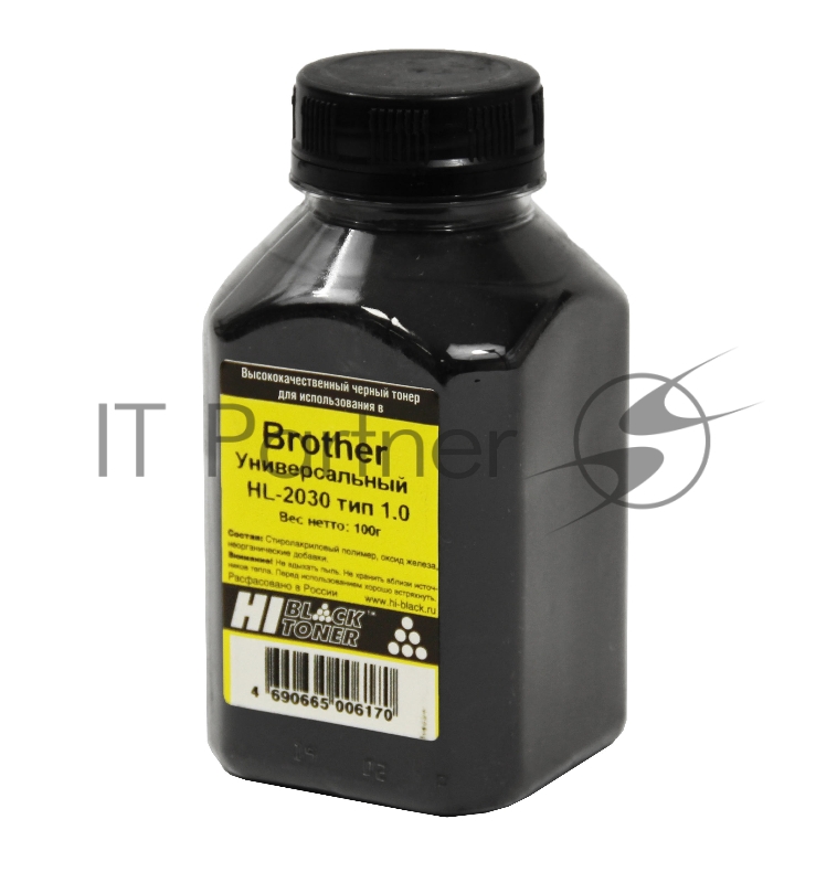 Тонер Brother Универсальный HL-2030 Тип 1.0 (Hi-Black) 100 г, банка
