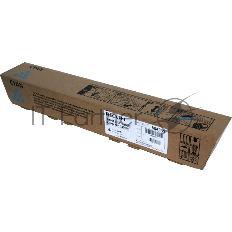 Картридж лазерный Ricoh Aficio MP C2000/C2500/C3000 голубой, type MPC3000E (15K)