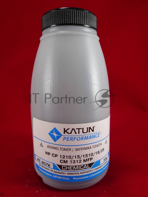 Тонер HP CP 1210/15/1510/18/25/CM 1312 MFP черный, химический (фл.55г.) Katun фас. Россия