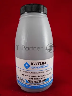 Тонер HP CP 1210/15/1510/18/25/CM 1312 MFP черный, химический (фл.55г.) Katun фас. Россия
