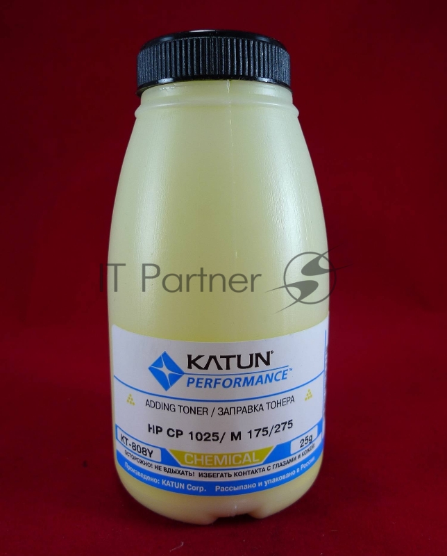 Тонер HP CP 1025/M 175/275 Yellow, химический (фл.25г.) Katun фас. Россия