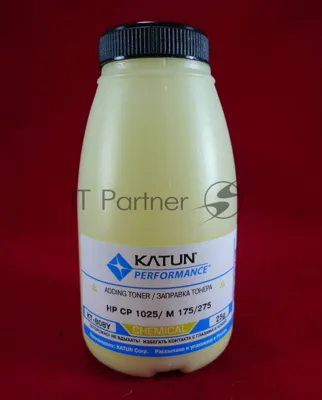 Тонер HP CP 1025/M 175/275 Yellow, химический (фл.25г.) Katun фас. Россия