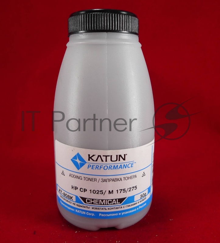 Тонер HP CP 1025/M 175/275 черный, химический (фл.30г.) Katun фас. Россия