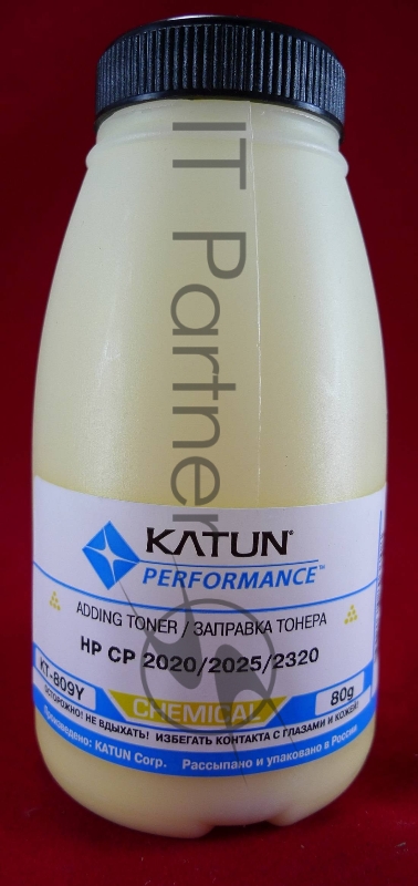 Тонер HP CP2020/2025/CM2320 Yellow, химический (фл.80г.) Katun фас. России