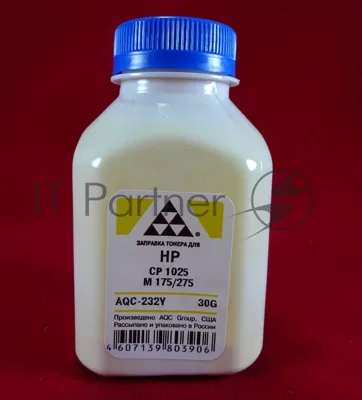 Тонер HP CP 1025/M 175/275 Yellow, (фл.30г.) AQC фас. Россия
