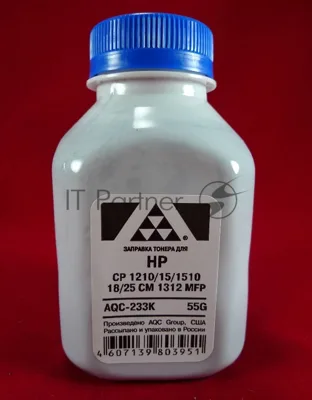 Тонер HP CP 1210/15/1510/18/25/CM 1312 MFP черный, (фл.55г.) AQC фас. Россия