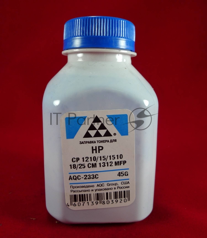 Тонер HP CP 1210/15/1510/18/25/CM 1312 MFP Cyan, (фл.45г.) AQC фас. Россия