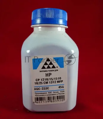 Тонер HP CP 1210/15/1510/18/25/CM 1312 MFP Cyan, (фл.45г.) AQC фас. Россия