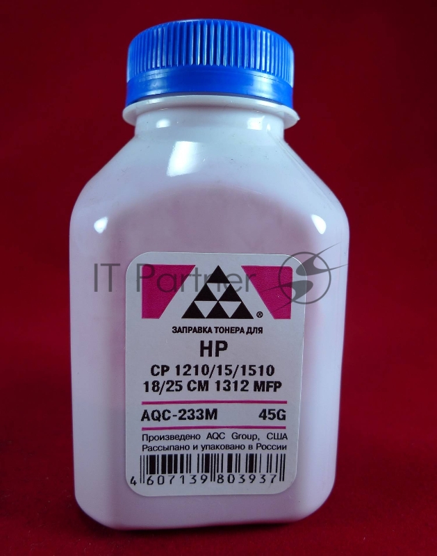 Тонер HP CP 1210/15/1510/18/25/CM 1312 MFP Magenta, (фл.45г.) AQC фас. Россия