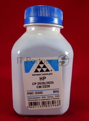 Тонер HP CP2020/2025/CM2320 Cyan, (фл.80г.) AQC фас. Россия