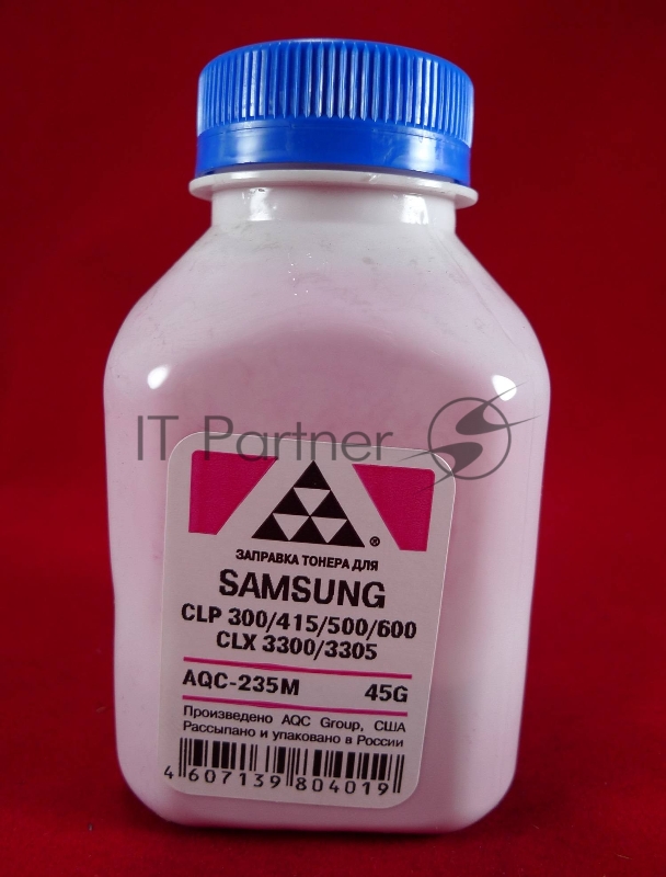 Тонер Samsung CLP 300/315/320/325/360/415/500/510/600/610/660/CLX3300/3305 Magenta, (фл.45г.) AQC фас. Россия