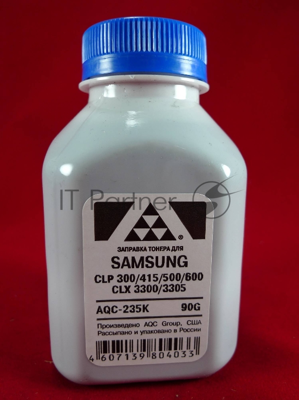 Тонер Samsung CLP 300/315/320/325/360/415/500/510/600/610/660/CLX3300/3305 черный, (фл.90г.) AQC фас. Россия