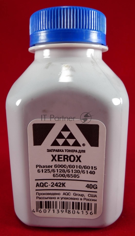Тонер Xerox Phaser 6000/6010/6015/6125/6128/6130/6140/6500/6505 черный, (фл.40г.) AQC фас. России