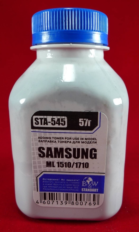Тонер Samsung ML-1510/20/1660/65/1710/50/1860/65/216x/SCX 3x00 (фл, 57г) B&W Standart фас России