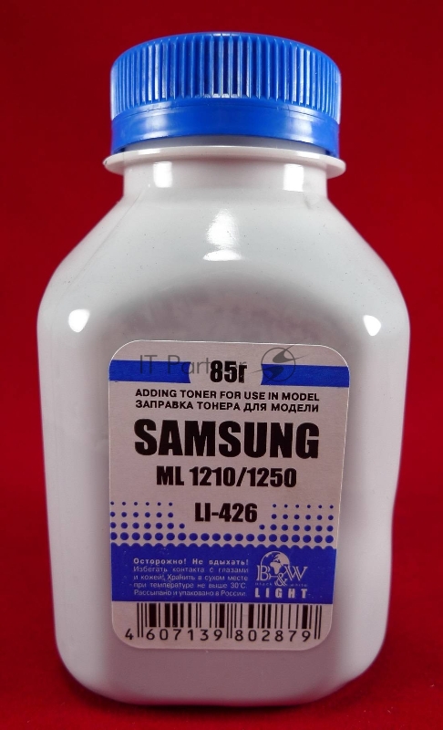 Тонер Samsung ML-1210/1520/1610/40/60/1710/2010/216x/SCX-4x00/3x00 (фл, 85г) B&W Light фас России
