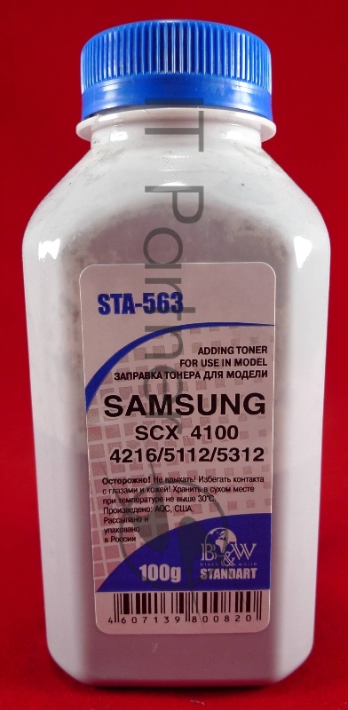 Тонер Samsung ML-216x SCX 320x/340x/4100/4200/4220/4300 (фл, 100г) B&W Standart фас России