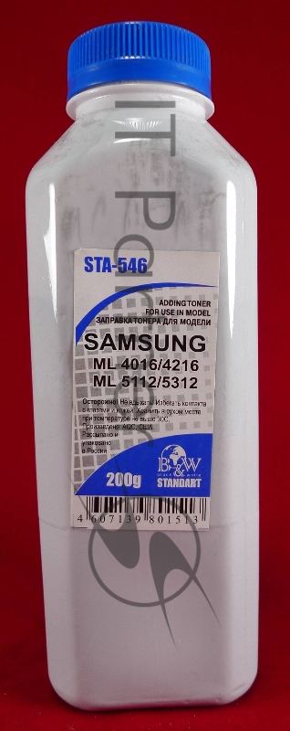Тонер Samsung SCX 4016/4216/4321/4521/5112/5312 (фл, 200г) B&W Standart фас России