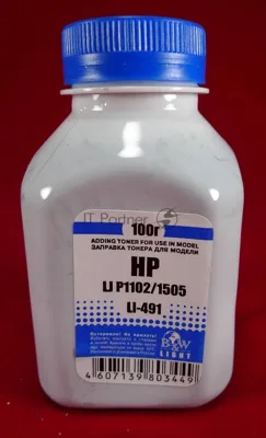 Тонер HP LJ P1102/1120/1505/22/66/1606 LBP-3010/3250 (фл.100г) B&W Light фас России