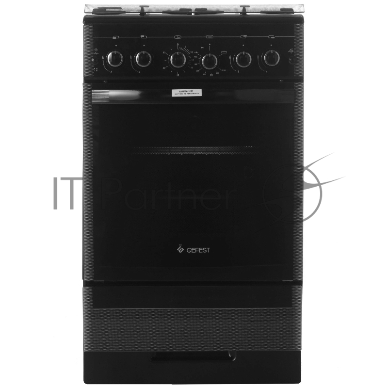 Плита газовая Gefest ПГ 5300-02 0046 черный, конфорок 4 шт, духовка 52 л, 50 см x 85 см x 58.5 см