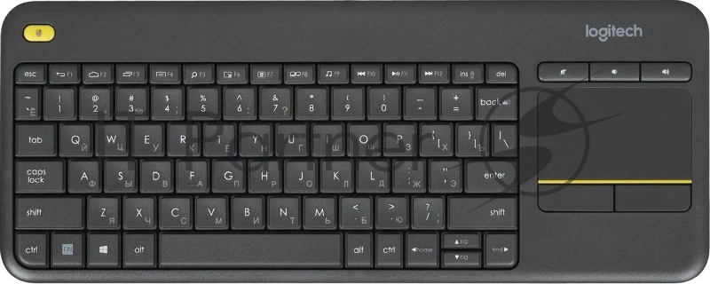 Клавиатура Logitech K400 Wireless Touch Plus беспроводная, радиоканал, чёрный