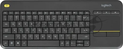 Клавиатура Logitech K400 Wireless Touch Plus беспроводная, радиоканал, чёрный