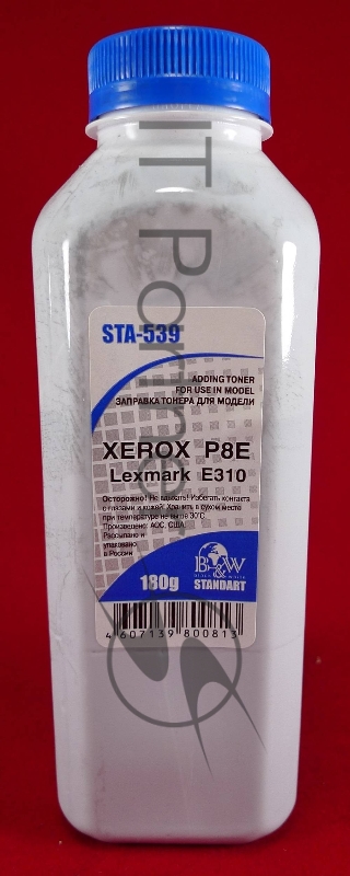 Тонер Xerox P8e/Lexmark E310 (фл,180 г) B&W Standart фас России