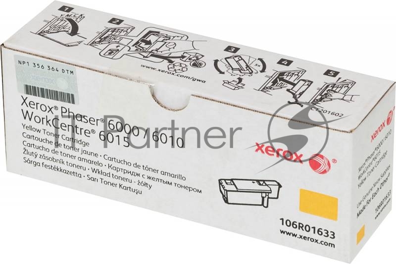 Картридж лазерный Xerox 106R01633 желтый для Xerox Ph 6000/6010N/WC 6015 (1000 стр.)(Channels)