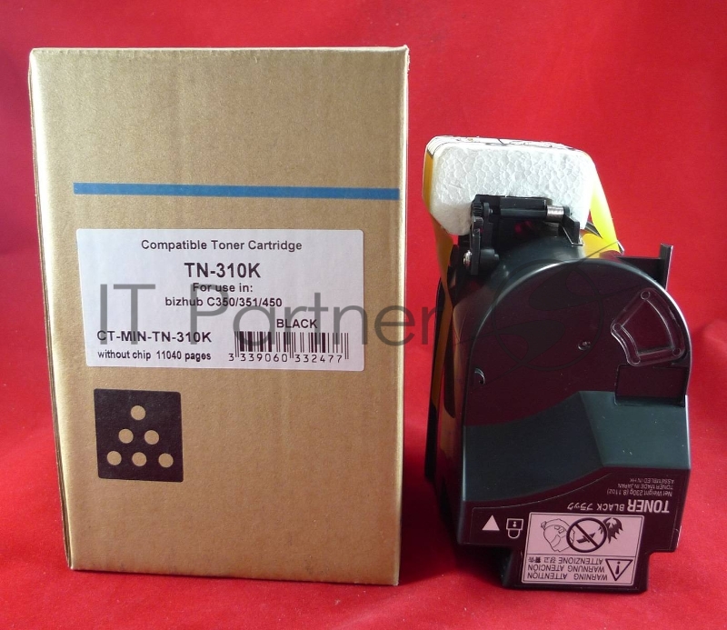 Тонер-туба Konica-Minolta bizhub C350/351/450 черный TN-310K (туба, 230 гр.) JPN