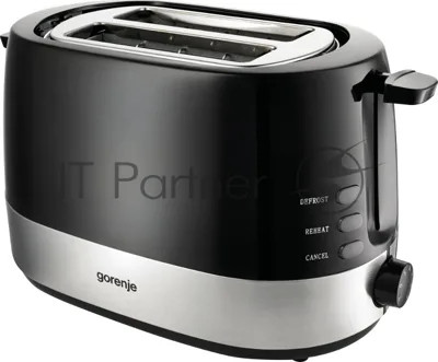 Тостер Gorenje T850BK чёрный/серебристый, 850 Вт, 2 слота