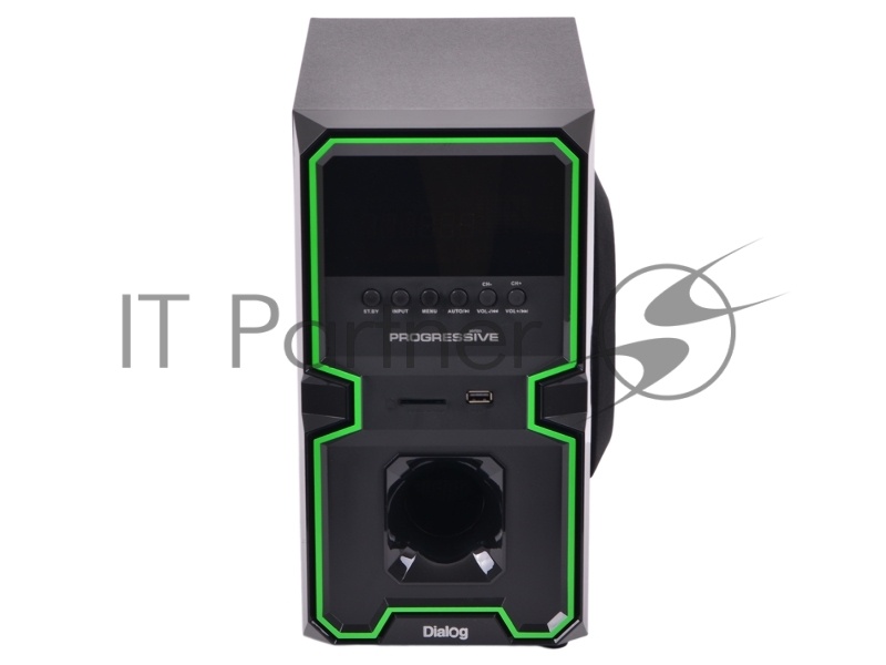Акустическая система Dialog Progressive AP-222B BLACK - акустические колонки 2.1, 30W+2*10W RMS, Bluetooth, USB/SD reader
