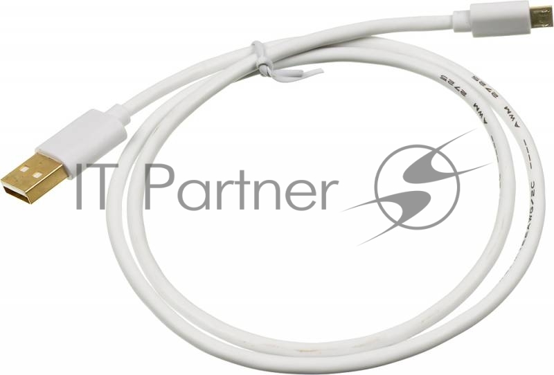 Кабель USB2.0 2A Square USB A (m)/micro USB B (m) 0.75м позолоченные контакты
