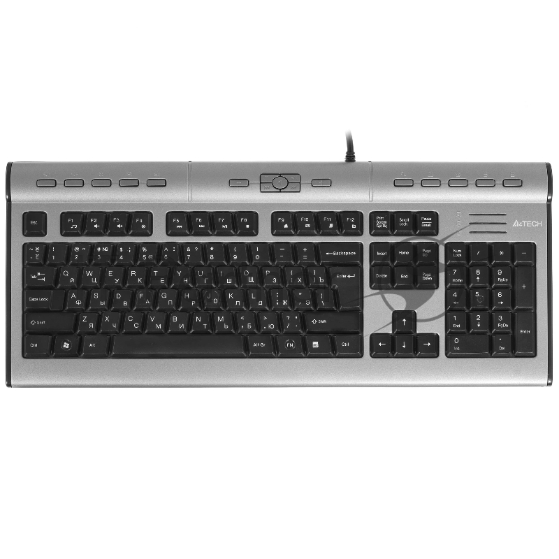 Клавиатура проводная A4Tech KLS-7MUU USB серебристый/черный
